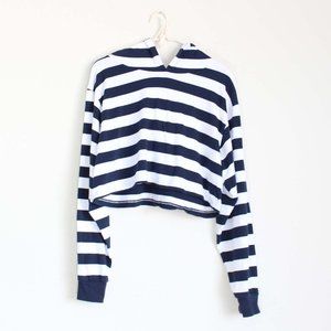NWT Brandy Melville Striped Cropped Hoodie